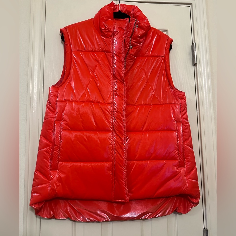 ❗️Trend Factory Orange / Pink Sleeveless Puffer Vest Size Large